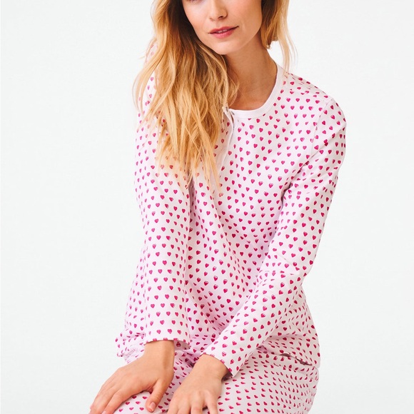 Roller Rabbit Pink Hearts Pajama Set - Picture 3 of 6
